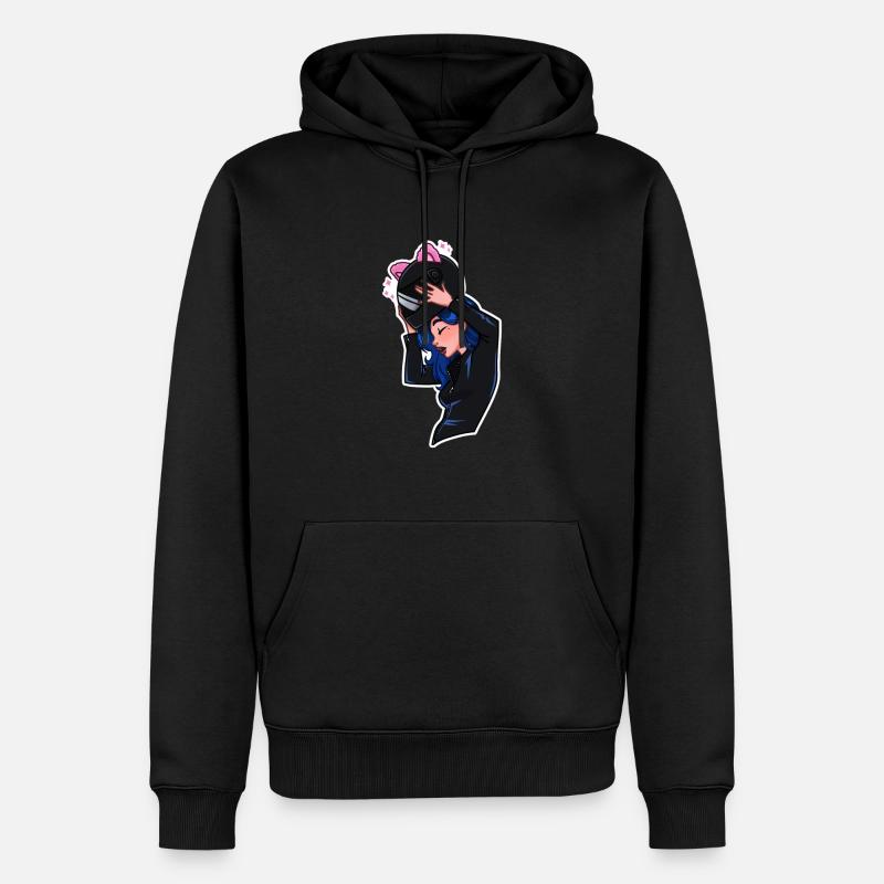 Biker par TechPrincess - Sweat à capuche Premium bio Homme - noir