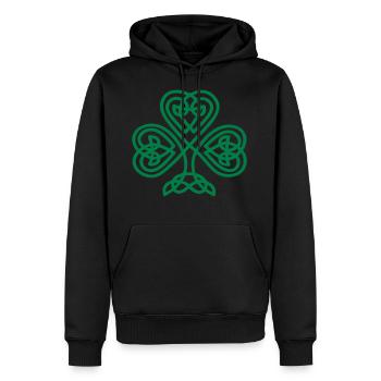S. Patricks Day Shamrock Trinity & Eternal Love - Sweat à capuche Premium bio Homme - noir - Devant - Nico (187cm)