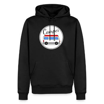 Camper Van - Men’s Premium Organic Hoodie - black - Front - Nico (187cm)