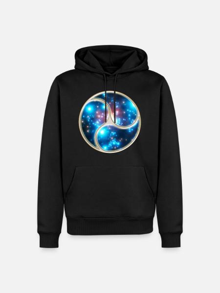 Yin Yang Balance Triskelion Galaxy Star Universe - Männer Premium Bio Hoodie - Schwarz