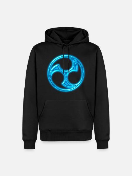 Japan Symbol Mitsu Tomoe Kanji Aikido Judo Karate - Men’s Premium Organic Hoodie - black