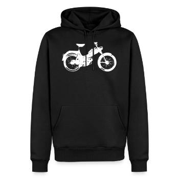Mofa Puch 50 Vélo moteur cyclomoteur vintage cadeau - Sweat à capuche Premium bio Homme - noir - Devant - Nico (187cm)