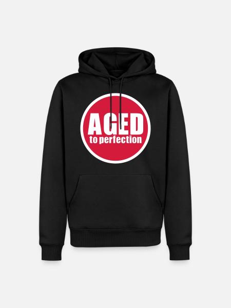 Aged to perfection - Men’s Premium Organic Hoodie - black