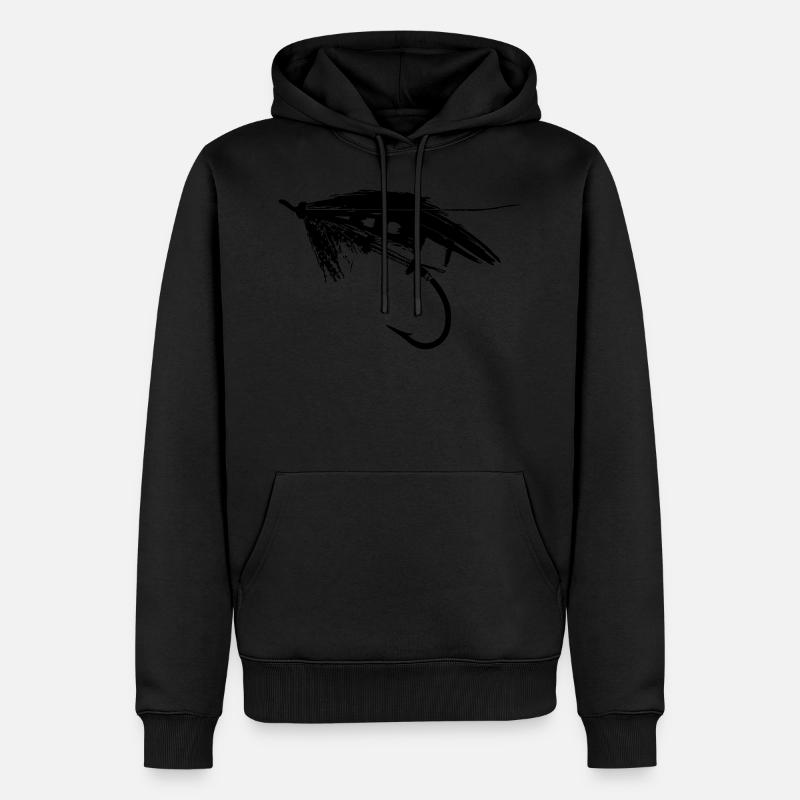 Flyfishing - Männer Premium Bio Hoodie - Schwarz