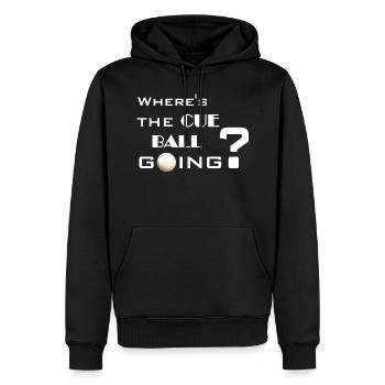 Where's the cue ball going funny snooker shirt - Men’s Premium Organic Hoodie - black - Front - Nico (187cm)