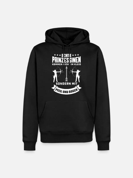 Lustiges Bogenschießen Bogenschützin Geschenk - Männer Premium Bio Hoodie - Schwarz