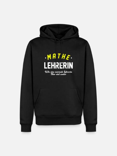 Mathe Lehrerin - Männer Premium Bio Hoodie - Schwarz