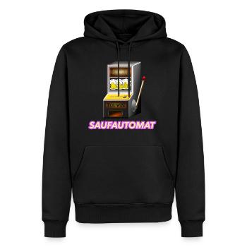 MALLORCA SAUF SHIRT GESCHENKIDEE - Saufautomat - Männer Premium Bio Hoodie - Schwarz - Vorne - Nico (187cm)