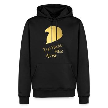 The Eagle flies Alone - Männer Premium Bio Hoodie - Schwarz - Vorne - Nico (187cm)