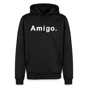 Amigo geschenk Spruch Freundschaft freund lustig - Männer Premium Bio Hoodie - Schwarz - Vorne - Nico (187cm)