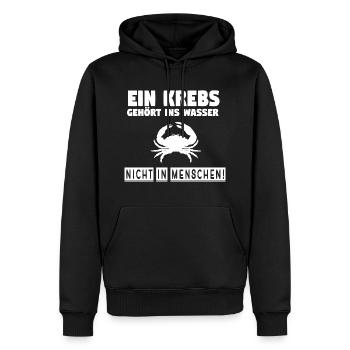 Ein Krebs gehört einfach nicht in Menschen. - Männer Premium Bio Hoodie - Schwarz - Vorne - Nico (187cm)