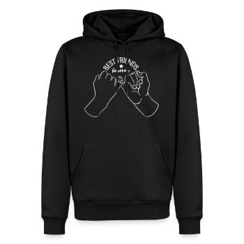 Best Friends Forever - Männer Premium Bio Hoodie - Schwarz - Vorne - Nico (187cm)