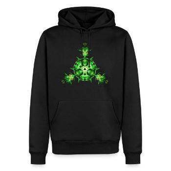 Force Shield, Power, Superhero, Fractal, Energy - Sweat à capuche Premium bio Homme - noir - Devant - Nico (187cm)