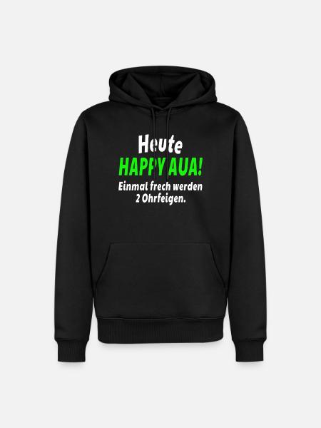 Happy aua - Men’s Premium Organic Hoodie - black