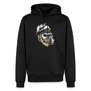 Kapitän Captain - Männer Premium Bio Hoodie - Schwarz - Vorne - Nico (187cm)