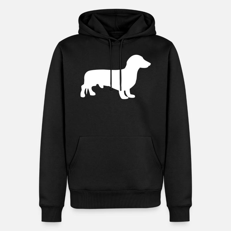 Teckels - Sweat à capuche Premium bio Homme - noir