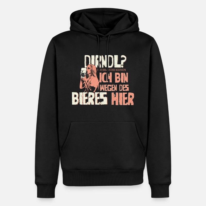 Dirndl - Männer Premium Bio Hoodie - Schwarz