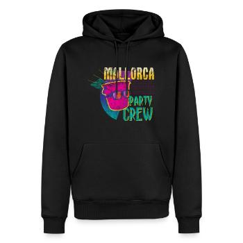 Mallorca Party Crew - Männer Premium Bio Hoodie - Schwarz - Vorne - Nico (187cm)