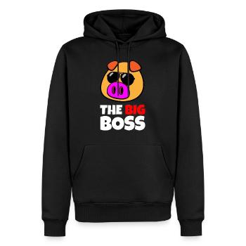 Schwein Boss Chef Vorgesetzter Geschenkidee - Männer Premium Bio Hoodie - Schwarz - Vorne - Nico (187cm)