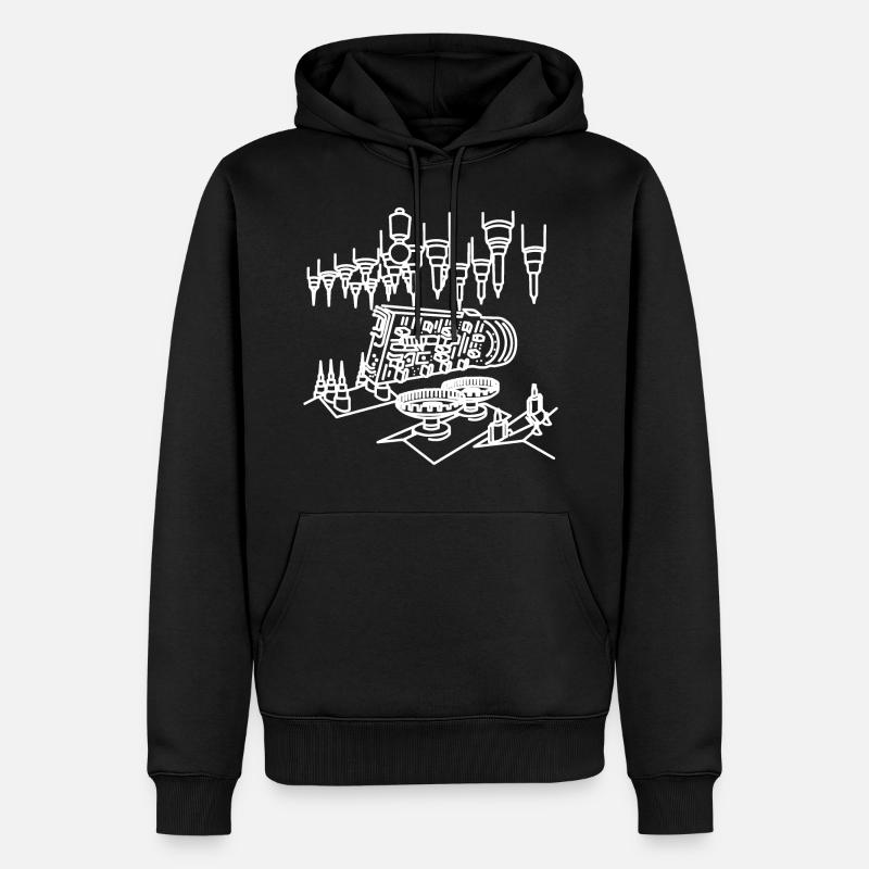Fraiseuse CNC - Sweat à capuche Premium bio Homme - noir
