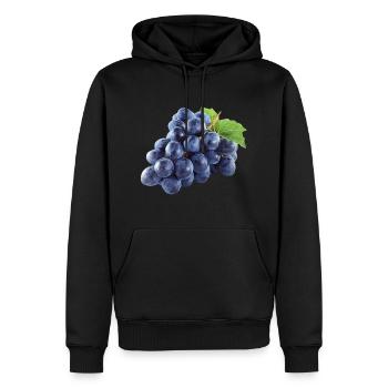 raisin - Sweat à capuche Premium bio Homme - noir - Devant - Nico (187cm)