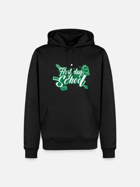 Scolarisation - premier jour d'école - Sweat à capuche Premium bio Homme - noir