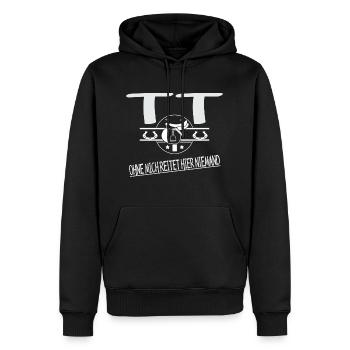 Ohne mich reitet hier niemand Turnier Trotel - Männer Premium Bio Hoodie - Schwarz - Vorne - Nico (187cm)