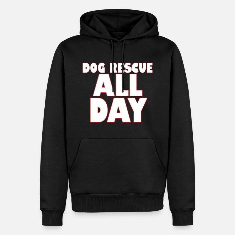 Chiens Protection des animaux - Sweat à capuche Premium bio Homme - noir