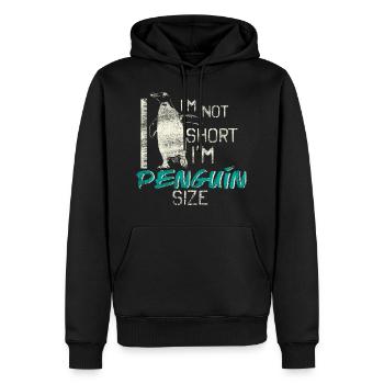 manchot - Sweat à capuche Premium bio Homme - noir - Devant - Nico (187cm)