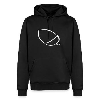 Eichel - Sweat à capuche Premium bio Homme - noir - Devant - Nico (187cm)