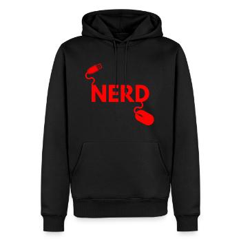 Informatik Nerd - Männer Premium Bio Hoodie - Schwarz - Vorne - Nico (187cm)