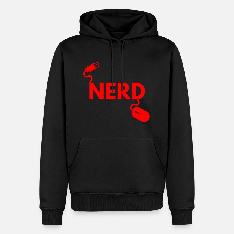 Informatik Nerd - Männer Premium Bio Hoodie - Schwarz
