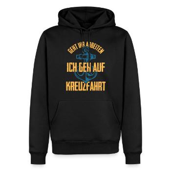 Urlaub – Shirt Meer Kreuzfahrt Geschenk - Männer Premium Bio Hoodie - Schwarz - Vorne - Nico (187cm)