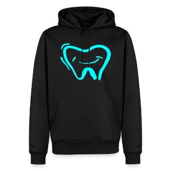 Zahn - Männer Premium Bio Hoodie - Schwarz - Vorne - Nico (187cm)