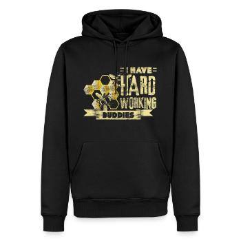Bienen Fleißig Imker Geschenk - Männer Premium Bio Hoodie - Schwarz - Vorne - Nico (187cm)