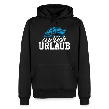 Urlaub – Shirt Meer Yaht Männerreise Geschenk - Männer Premium Bio Hoodie - Schwarz - Vorne - Nico (187cm)
