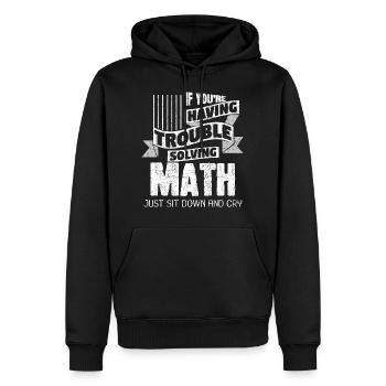 Mathématiques Drôle - Sweat à capuche Premium bio Homme - noir - Devant - Nico (187cm)