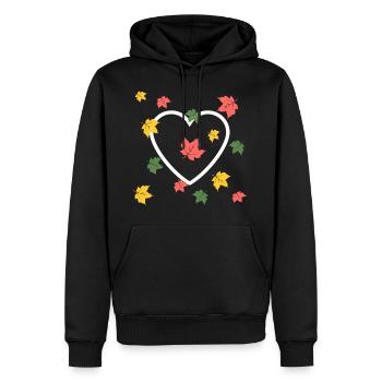 Herbst Liebe - Männer Premium Bio Hoodie - Schwarz - Vorne - Nico (187cm)