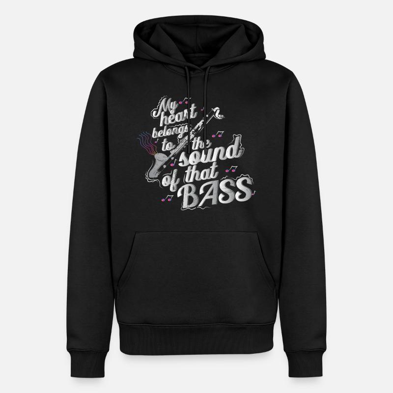 Cadeau clarinette basse - Sweat à capuche Premium bio Homme - noir