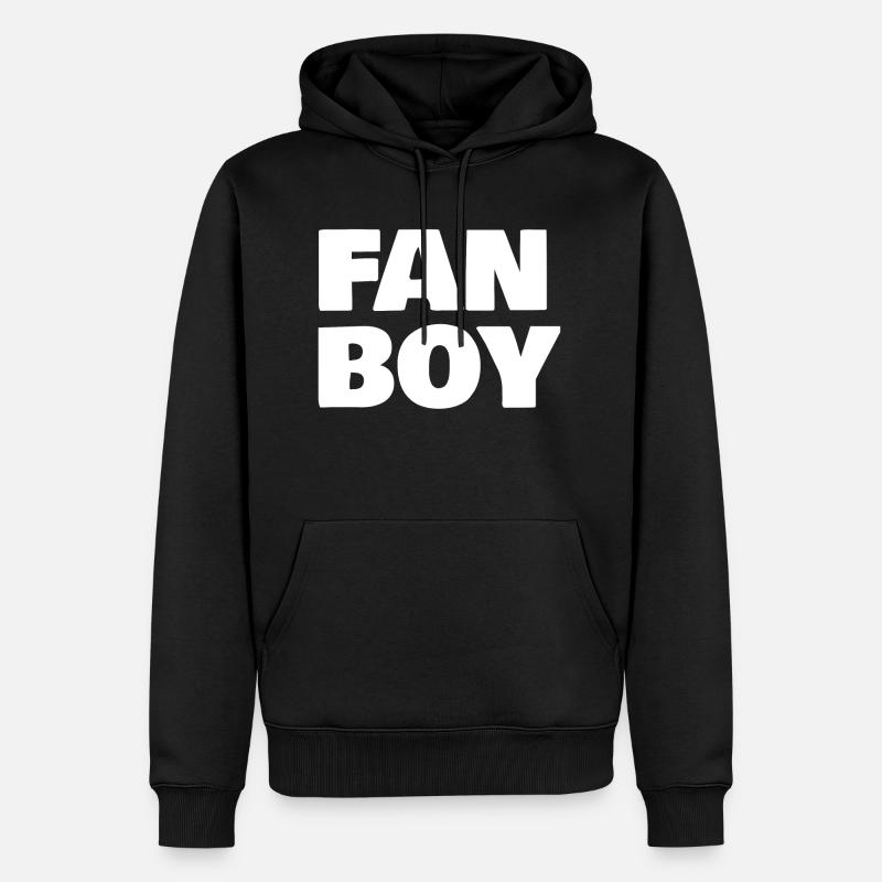 Fan Boy - Männer Premium Bio Hoodie - Schwarz