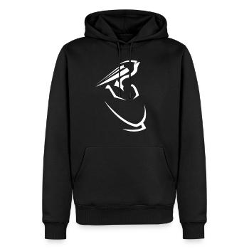Conception de pélican - Sweat à capuche Premium bio Homme - noir - Devant - Nico (187cm)