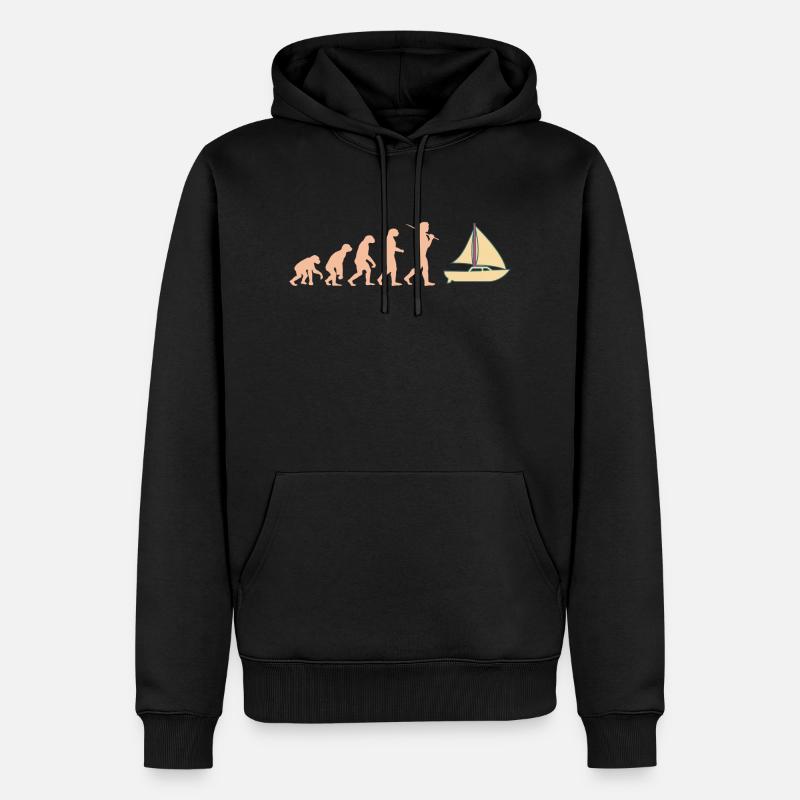 Evolution voilier voilier Voilier - Sweat à capuche Premium bio Homme - noir