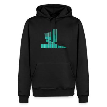 PC - Männer Premium Bio Hoodie - Schwarz - Vorne - Nico (187cm)