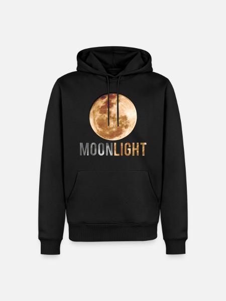 nocturnal full moon - Men’s Premium Organic Hoodie - black