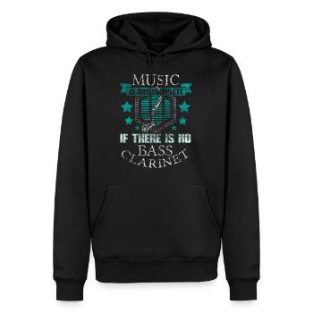 Bass clarinet gift - Men’s Premium Organic Hoodie - black - Front - Nico (187cm)
