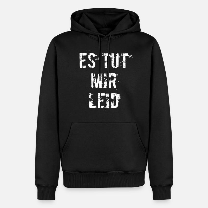 es tut mir leid - Männer Premium Bio Hoodie - Schwarz