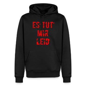 es tut mir leid - Männer Premium Bio Hoodie - Schwarz - Vorne - Nico (187cm)