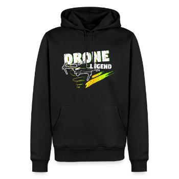 Drone cadeau hobby - Sweat à capuche Premium bio Homme - noir - Devant - Nico (187cm)