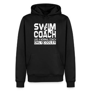 Schwimm - Shirt Tauchen Sport Coach Geschenk - Männer Premium Bio Hoodie - Schwarz - Vorne - Nico (187cm)