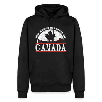 Canada - Sweat à capuche Premium bio Homme - noir - Devant - Nico (187cm)